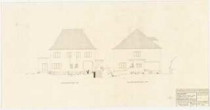 Staatshochbauamt, Detmold Außenanlage der Dienstwohnung: Ansichten 1:100