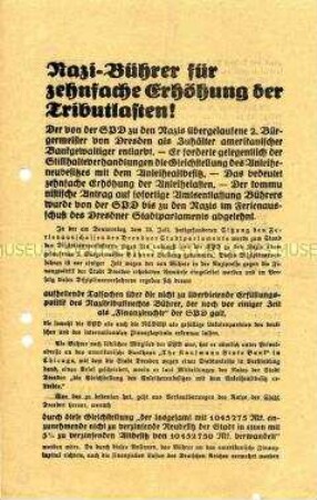 Propagandaflugblatt der KPD zur Reichstagswahl am 31. Juli 1932