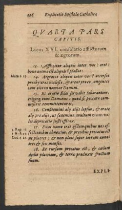 Quarta Pars Capitis. Locus XVI. consolatio afflictorum & aegrorum.