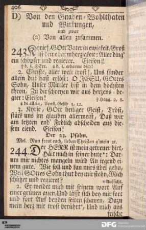 Von den göttlichen Gnaden-Wirkungen.