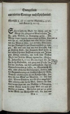 Evangelium am vierten Sontage nach Epiphanias.