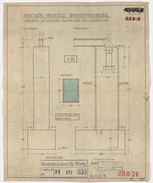 Fundament der westlichen provisorischen Giebelfachwerkswand