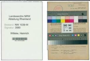 Entnazifizierung Heinrich Willeke , geb. 15.06.1911 (Tierarzt)
