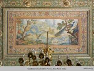 Deckendekoration des Salone Verde : Parklandschaft und Tiere