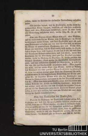 Von den Nachtheilen der Feuchtigkeit.
