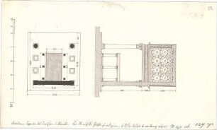 Stegmann, Carl von; Zeichnungen für Publikationen - Kapelle des Kruzifixs, San Miniato (Grundriss, Schnitt)