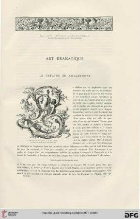 3: Art dramatique : le théatre en Angleterre