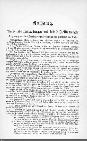Polizeiliche Bestimmungen
