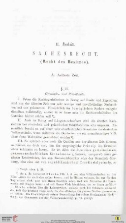 II. Abschnitt: Sachenrecht (Recht des Besitzes)