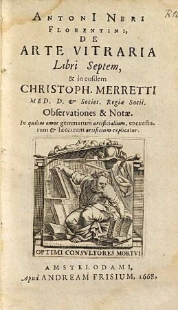 Antonii Neri De arte vitraria : libri septem
