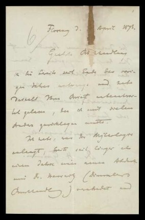 Brief von Herman Grimm an Dieterichsche Buchhandlung, Göttingen