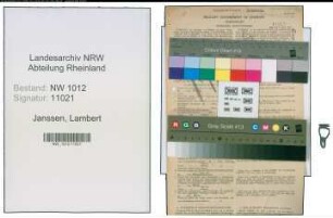 Entnazifizierung Lambert Janssen , geb. 06.07.1901 (Lehrer)
