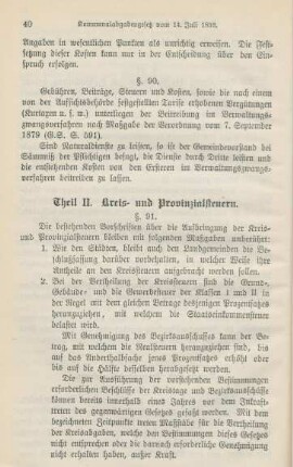 Theil II. Kreis- und Provinzialsteuern.