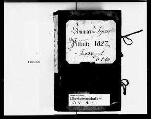 In Pillnitz geführte Hoftagebücher, 1827