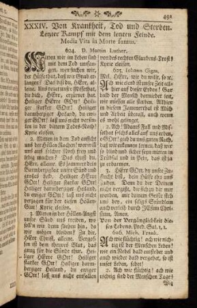 491-574, XXXIV. Von Krankheit, Tod und Sterben