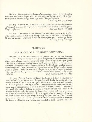 Section VII. Three-colour cabinet specimens