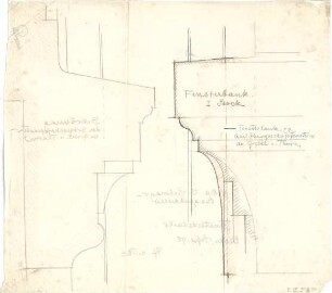Pfann, Paul; München - Bogenhausen; Villa Jos. Selmayer - Fensterbank 1. OG (Schnitt)