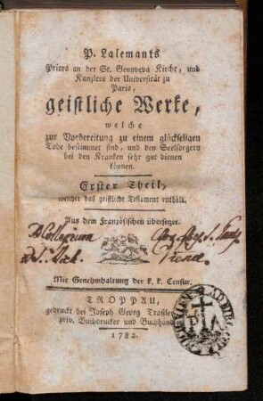 Theil 1: Geistliche Werke