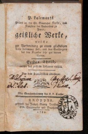 Theil 1: Geistliche Werke