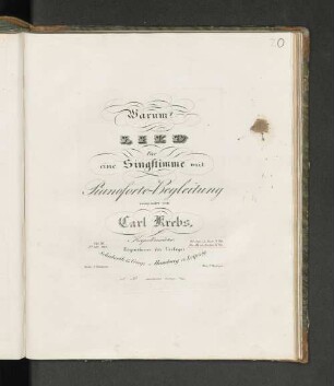 Warum? : Lied für eine Singstimme mit Pianoforte-Begleitung ; op. 76 ; für Alt oder Bariton