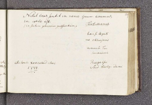 Riegels. – Incipit: Nihil eius sentit in nervo quum animus in caelo est. – Kiel,