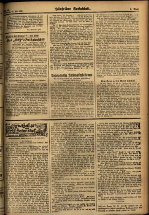 Dritte Ausgabe vom Mittwoch, den 27. Mai 1936.