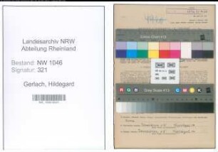 Entnazifizierung Hildegard Gerlach , geb. 20.09.1919 ()