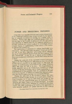 Power and Industrial Progress.