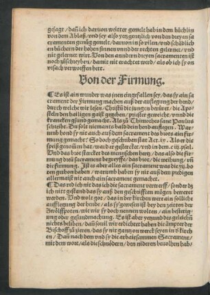Von der Firmung.