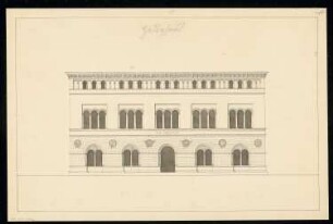 Zeughaus Monatskonkurrenz Juli 1831: Aufriss Hauptansicht