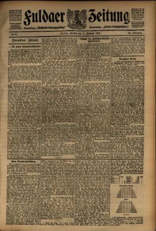 Zweite Ausgabe vom Freitag, den 14. Februar 1908.