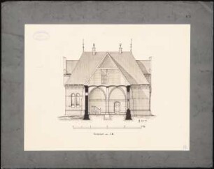 Leichenhaus, Kiel: Querschnitt