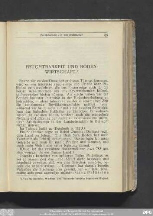 Fruchtbarkeit Und Bodenwirtschaft.