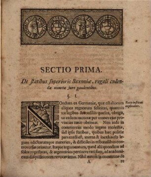 De Jure Circa Rem Monetariam In Terris Circuli Saxoniae Superioris Praesertim Saxonico-Electoralibus