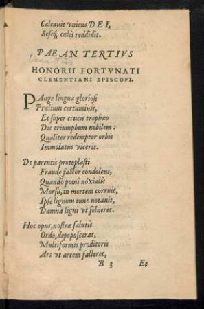 Paean Tertius ...