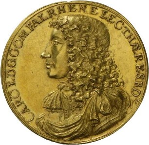 Medaille auf die Vermählung des Kurfürsten Karl mit Wilhelmine Ernestine von Dänemark, 1671