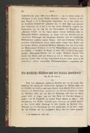 Die christliche Mission und der soziale Fortschritt