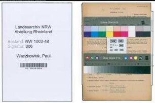 Entnazifizierung Paul Waczkowiak , geb. 17.03.1901 (Lehrer)