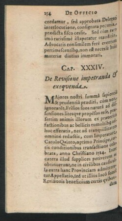 Cap. XXXIV. De Revisione impetranda & exequenda.