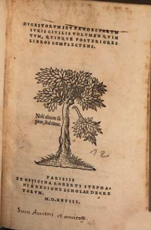 Digestorum Seu Pandectarum Iuris Civilis Volumen ..., 5. Quinque Posteriores Libros Complectens