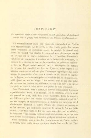 Chapitre IV. Les opérations après la mort général en chef ...