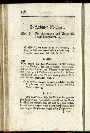 Sechzehnter Abschnitt. Von den Verrichtungen des Nervensystems überhaupt.