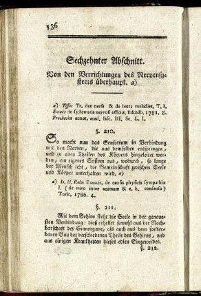 Sechzehnter Abschnitt. Von den Verrichtungen des Nervensystems überhaupt.