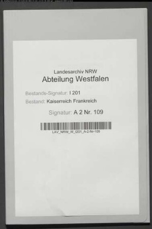 Besetzung der Pfarrstelle zu Borgholzhausen durch F.W.R. Frederking.
