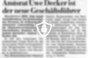 Amtsrat [Name maskiert] ist der neue Geschäftsführer