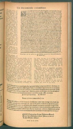 Un documento colombino