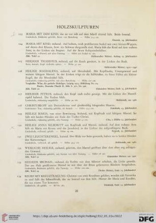 Holzskulpturen (Nr. 123-166)