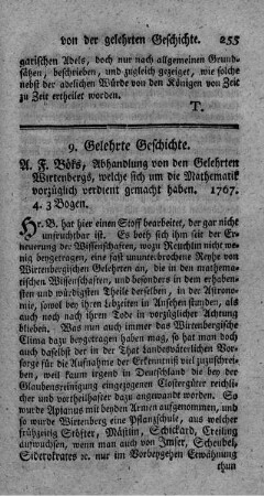Abhandlung von den Gelehrten Wirtembergs, welche sich vorzüglich um die Mathematik verdient gemacht haben.