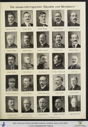 Die elsass-lothringischen Députés und Sénateurs,