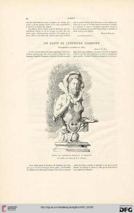 Un buste de l'empereur Commode